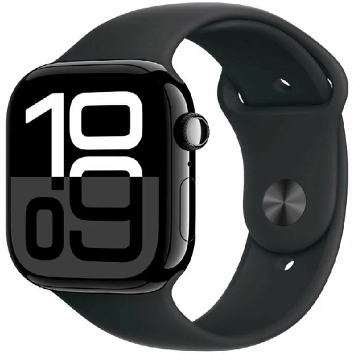 Умные часы Apple Watch Series 10 42mm A2997 Aluminum Case with Sport Band (Only GPS) Jet Black (S/M) фото 